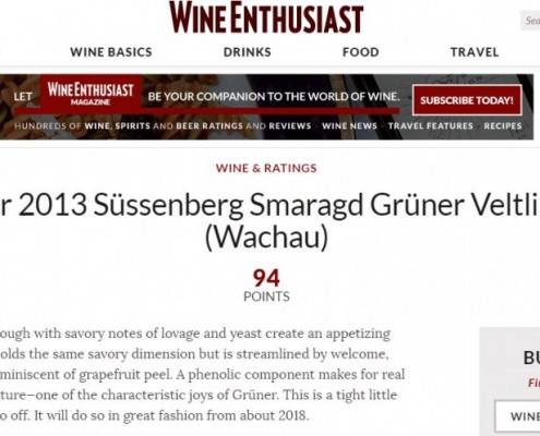 WineEnthusiast GV Smaragd Süssenberg 2013